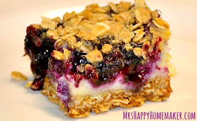 Blueberries & Cream Oat Bars