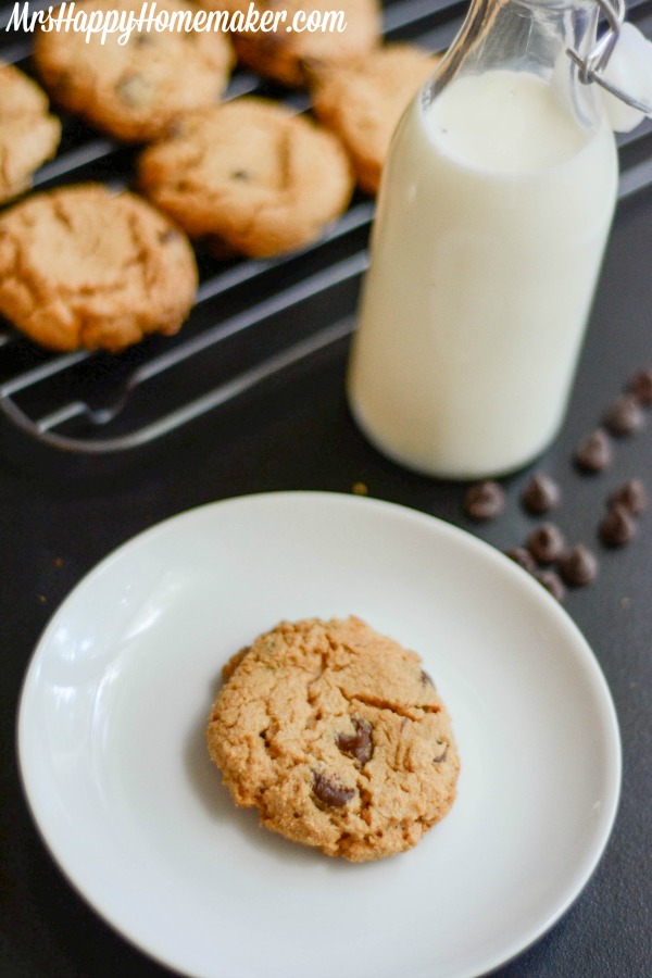 Gluten Free Peanut Butter Chocolate Chip Cookies (Flourless)