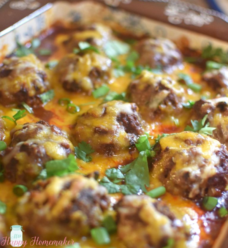 Enchilada Meatball Casserole