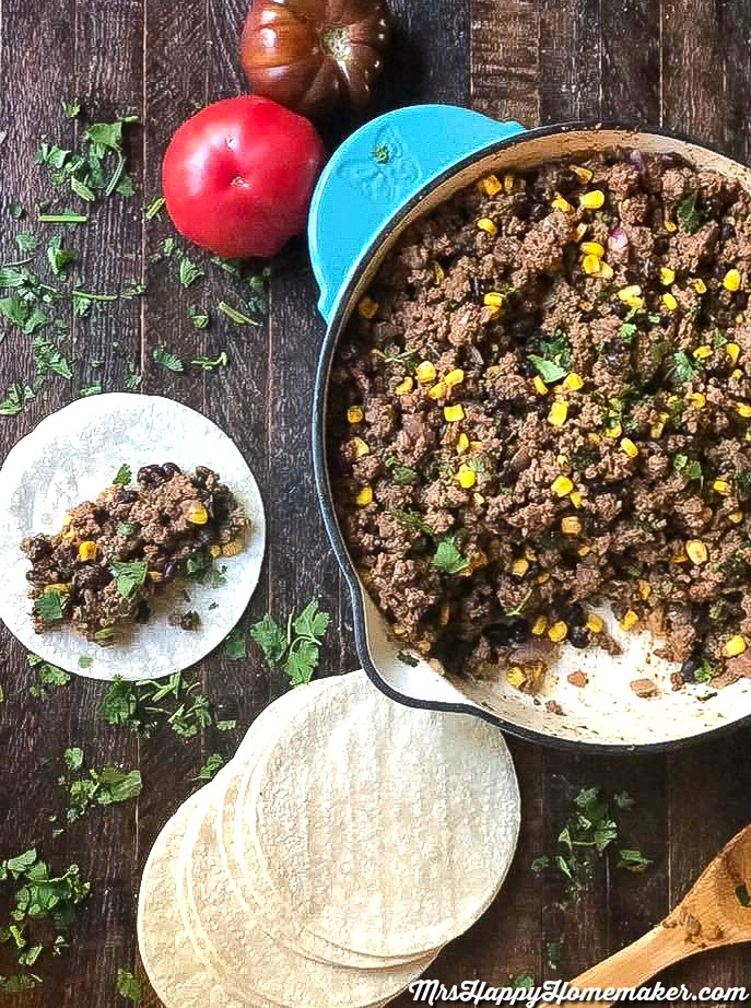 The BEST Taco Filling (great for nachos, burritos, taco salad, & any other Mexican meals too!) MrsHappyHomemaker.com @mrshappyhomemaker